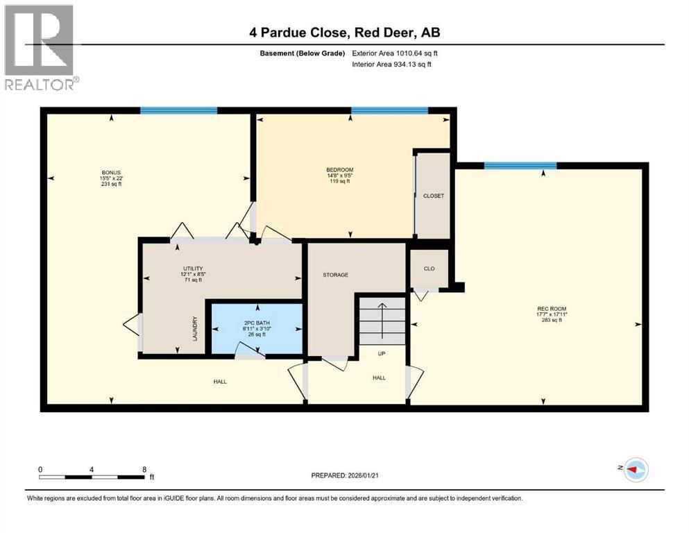 Basement level layout - 4 Pardue Close, Red Deer, AB - Other
