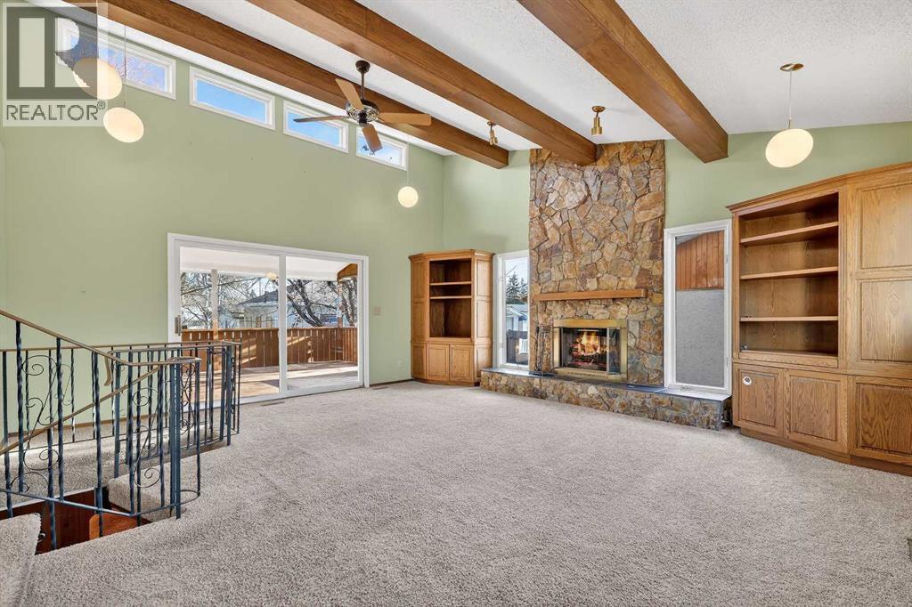 5315 Valiant Drive Nw, Calgary, AB - Indoor With Fireplace