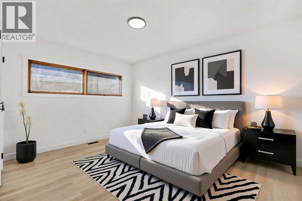 Virtually Staged- Bedroom - 4720 Fordham Crescent Se, Calgary, AB - Indoor Photo Showing Bedroom