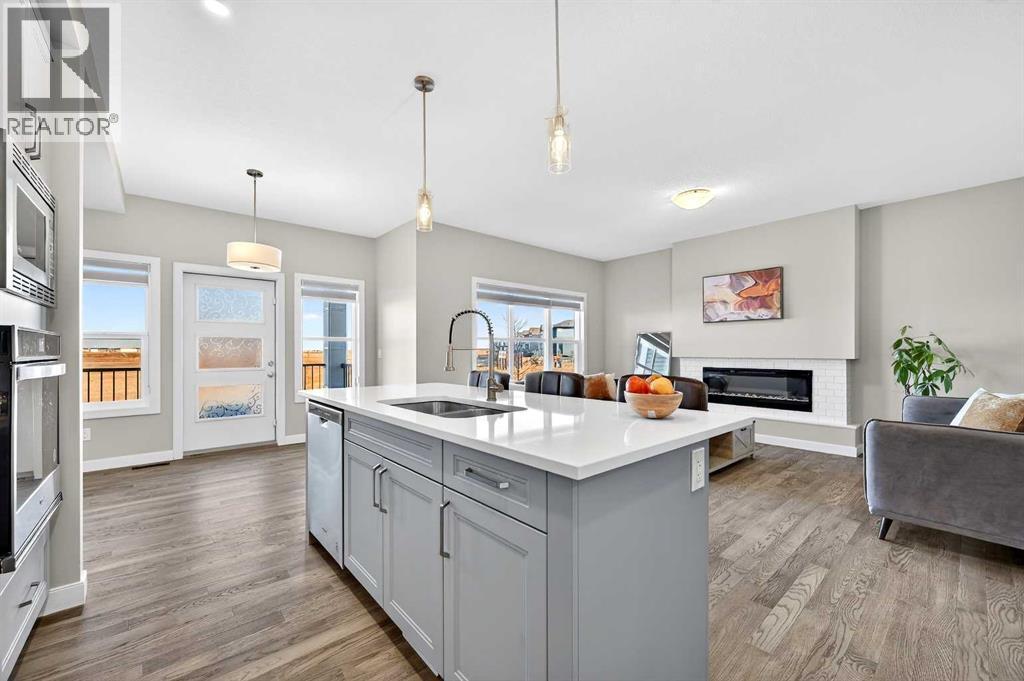 77 Belvedere Drive Se, Calgary, AB - Indoor With Fireplace