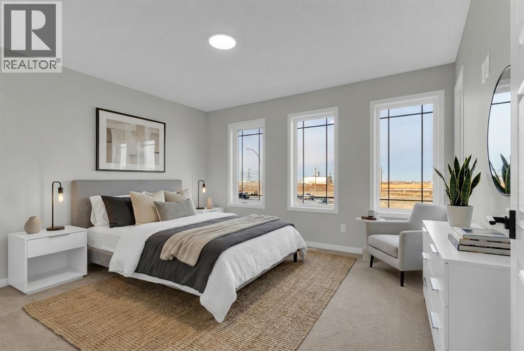 Virtually Staged Master-Type 2 - 15 Corner Glen Drive Ne, Calgary, AB - Indoor Photo Showing Bedroom