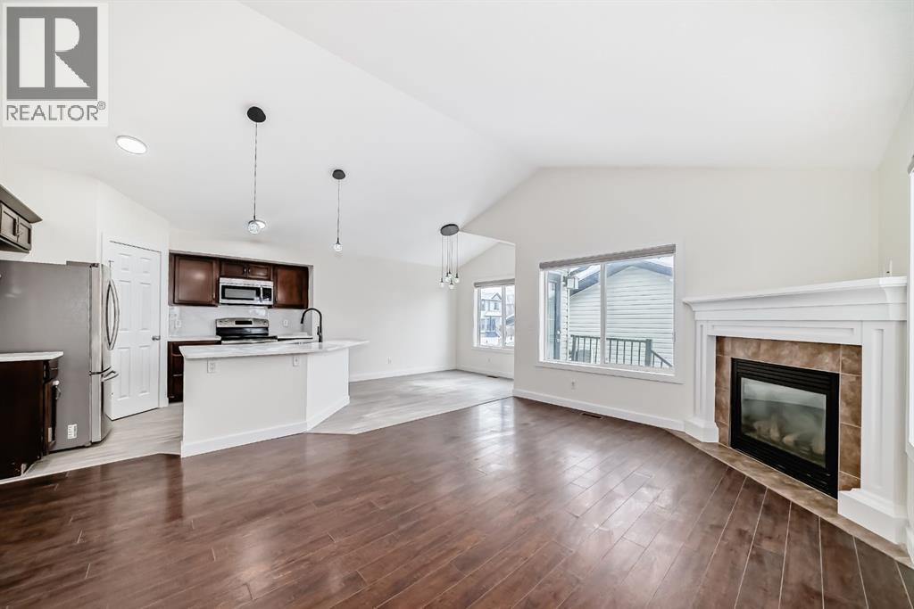 226 Saddlebrook Circle Ne, Calgary, AB - Indoor With Fireplace
