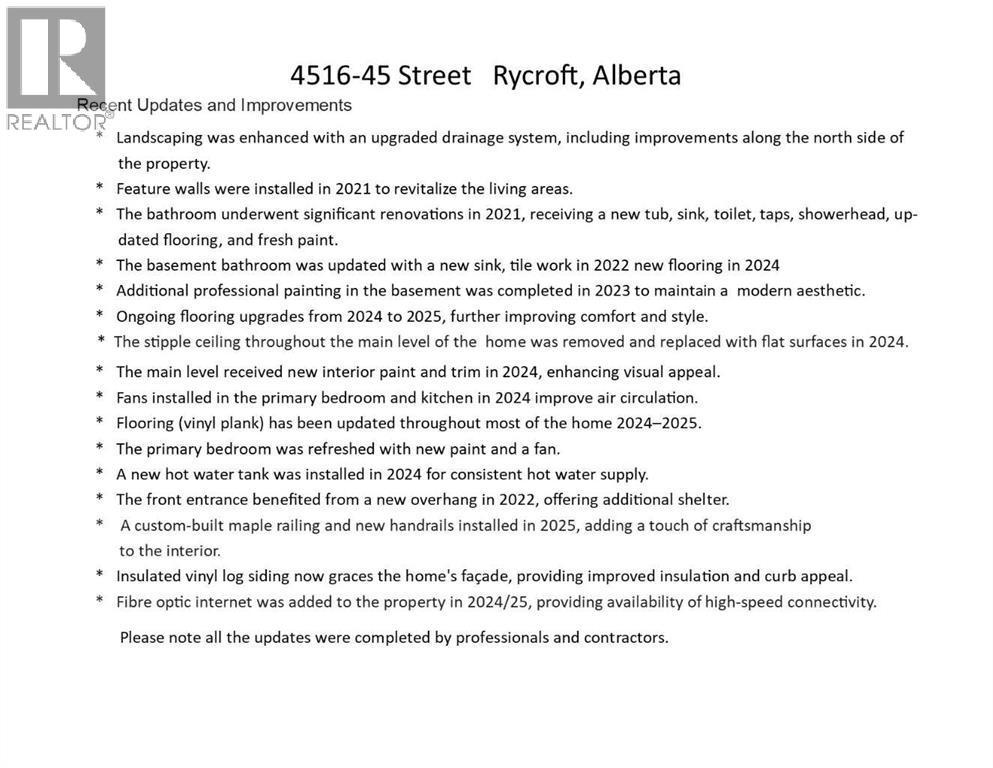Updates - 4516 45 Street, Rycroft, AB - Other