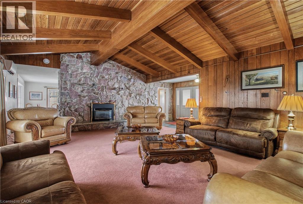 310 Riverbank Drive, Cambridge, ON - Indoor Photo Showing Living Room With Fireplace