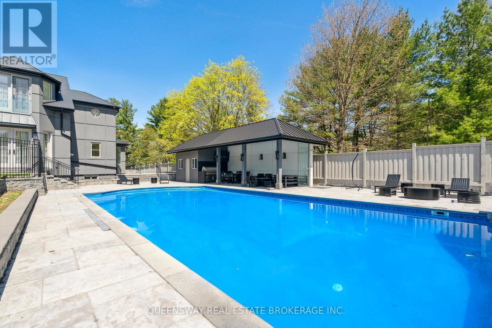 36 Pioneer Trail, Barrie, ON - Outdoor With In Ground Pool With Backyard