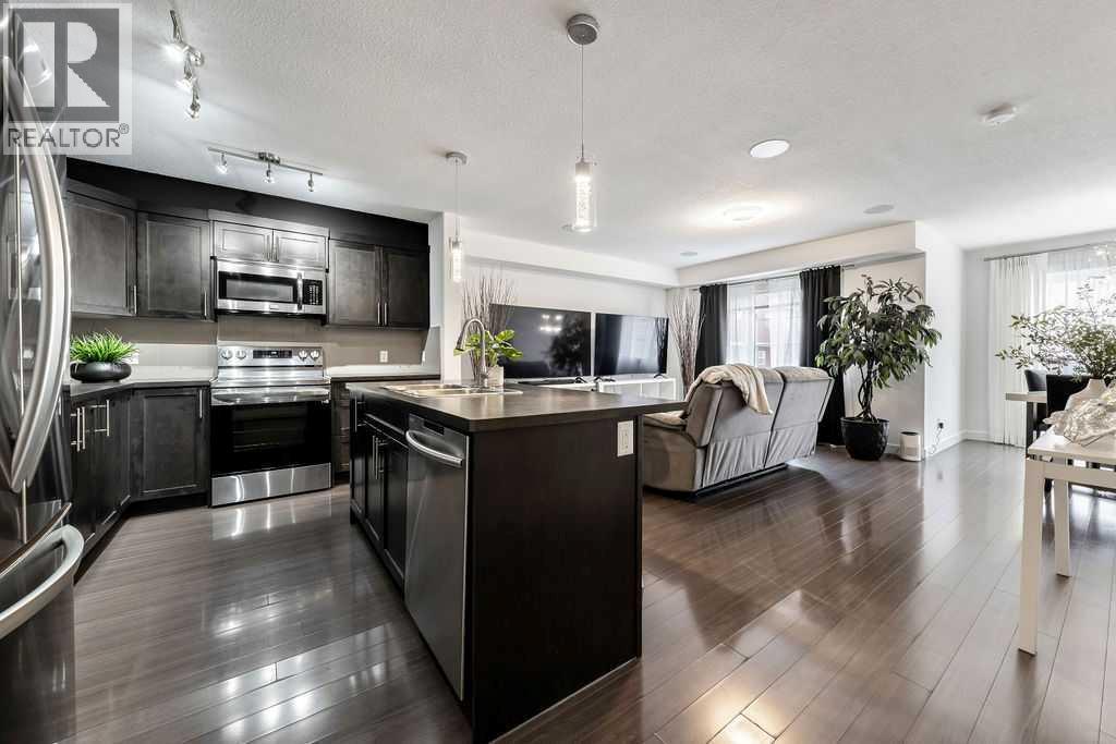 308 Redstone View, Calgary, AB - Indoor Photo Showing Kitchen With Stainless Steel Kitchen With Upgraded Kitchen