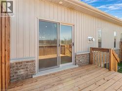 View of wooden terrace -