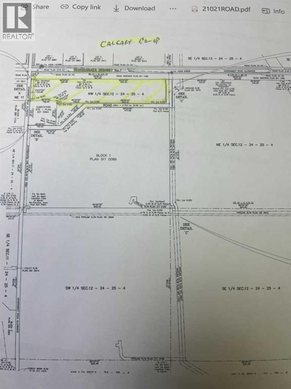 plan showing boundary - 1 Highway 1, Strathmore, AB