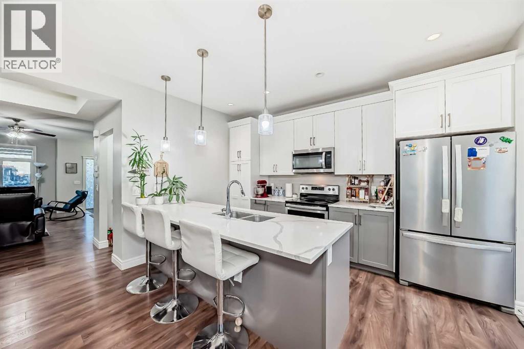 10097 46 Street Ne, Calgary, AB - Indoor Photo Showing Kitchen With Stainless Steel Kitchen With Double Sink With Upgraded Kitchen