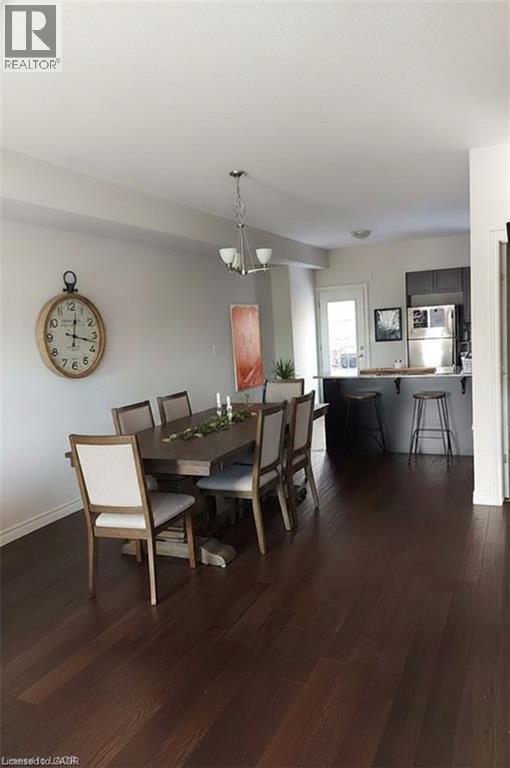 2nd floor/main level open concept Dining room featuring wood-style floors (old photo) - 352 Louisa Street, Kitchener, ON - Indoor Photo Showing Dining Room