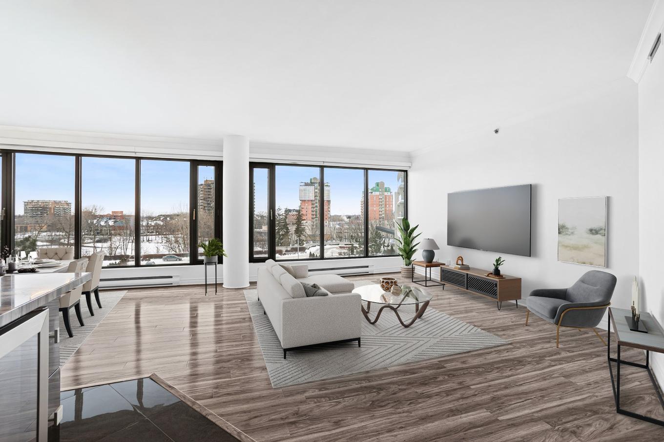 Living room - 511-4450 Prom. Paton, Laval (Chomedey), QC - Indoor Photo Showing Living Room