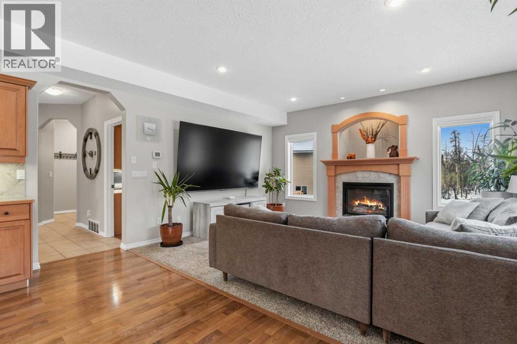 26 Park Point, Whitecourt, AB - Indoor Photo Showing Living Room With Fireplace