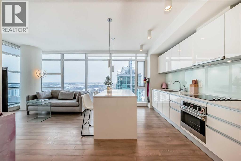 3402, 1122 3 Street Se, Calgary, AB - Indoor Photo Showing Kitchen With Upgraded Kitchen
