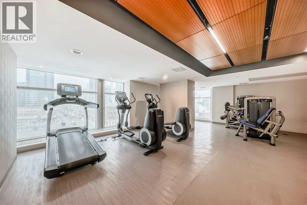 3402, 1122 3 Street Se, Calgary, AB - Indoor Photo Showing Gym Room