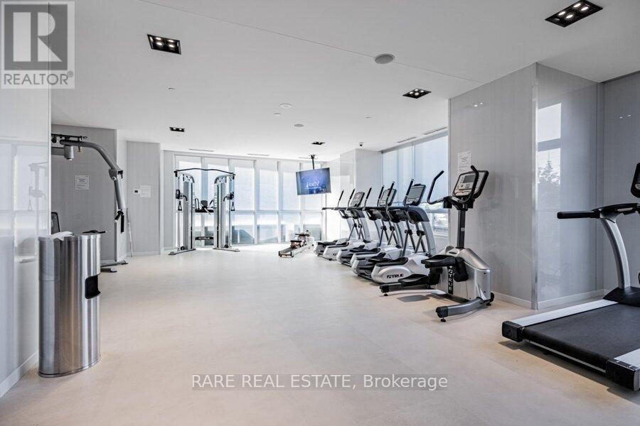 2404 - 56 Annie Craig Drive, Toronto, ON - Indoor Photo Showing Gym Room