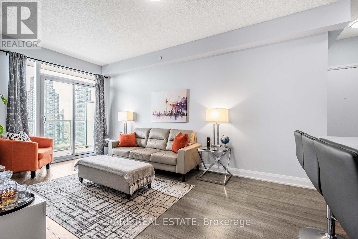 2404 - 56 Annie Craig Drive, Toronto, ON - Indoor Photo Showing Living Room
