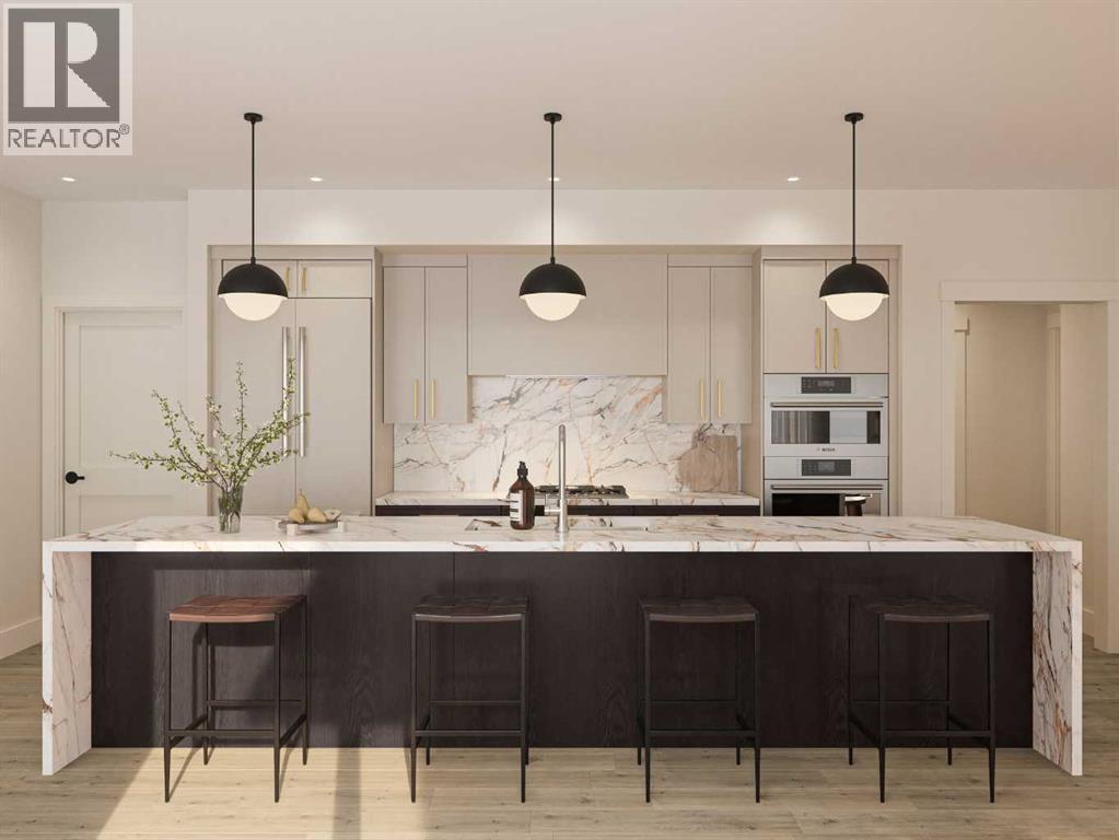 811, 101H Stewart Creek Rise, Canmore, AB - Indoor Photo Showing Kitchen With Upgraded Kitchen