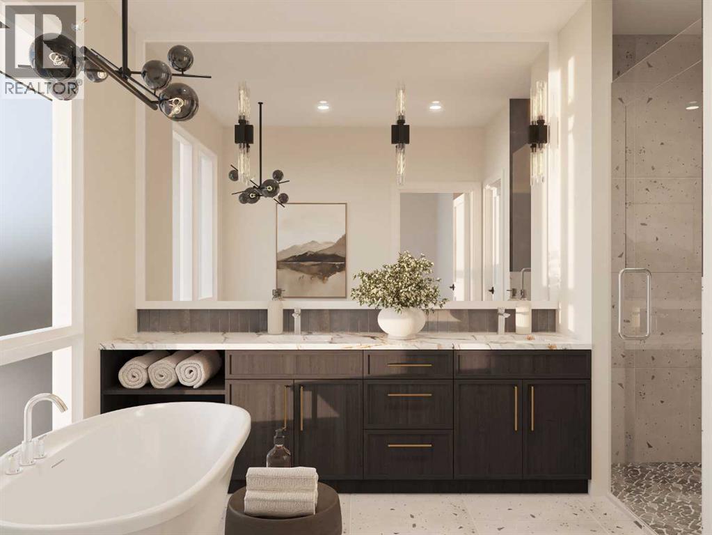 811, 101H Stewart Creek Rise, Canmore, AB - Indoor Photo Showing Bathroom