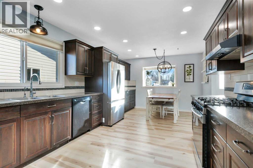 30 Wishart Street, Red Deer, AB - Indoor Photo Showing Kitchen With Double Sink