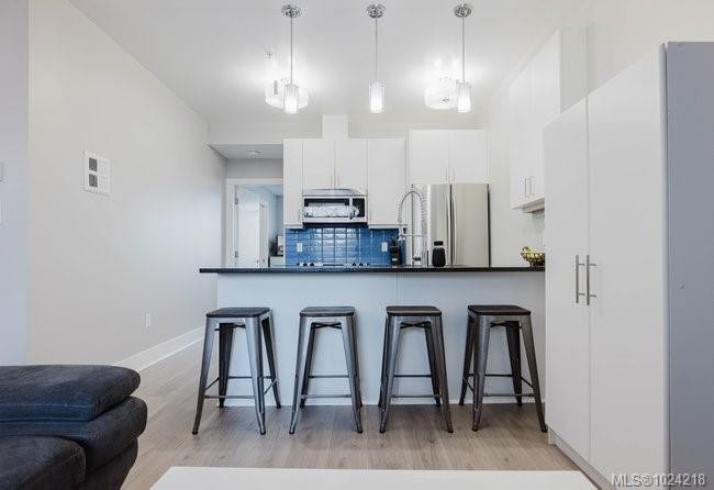 201-606 Speed Ave, Victoria, BC - Indoor Photo Showing Kitchen With Upgraded Kitchen