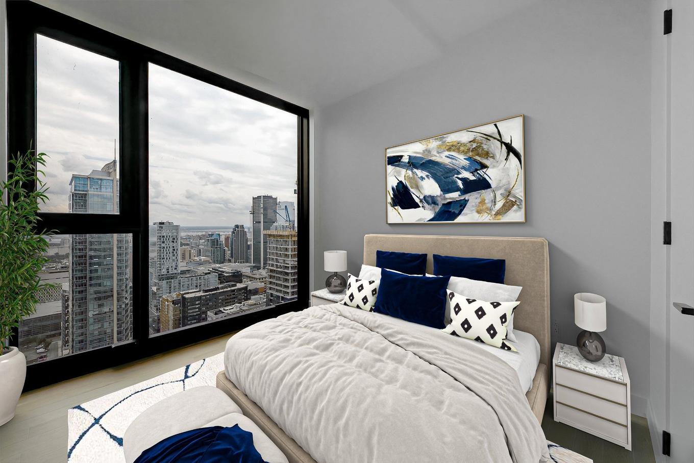 Chambre à coucher - 3501-1245 Rue De Bleury, Montréal (Ville-Marie), QC - Indoor Photo Showing Bedroom