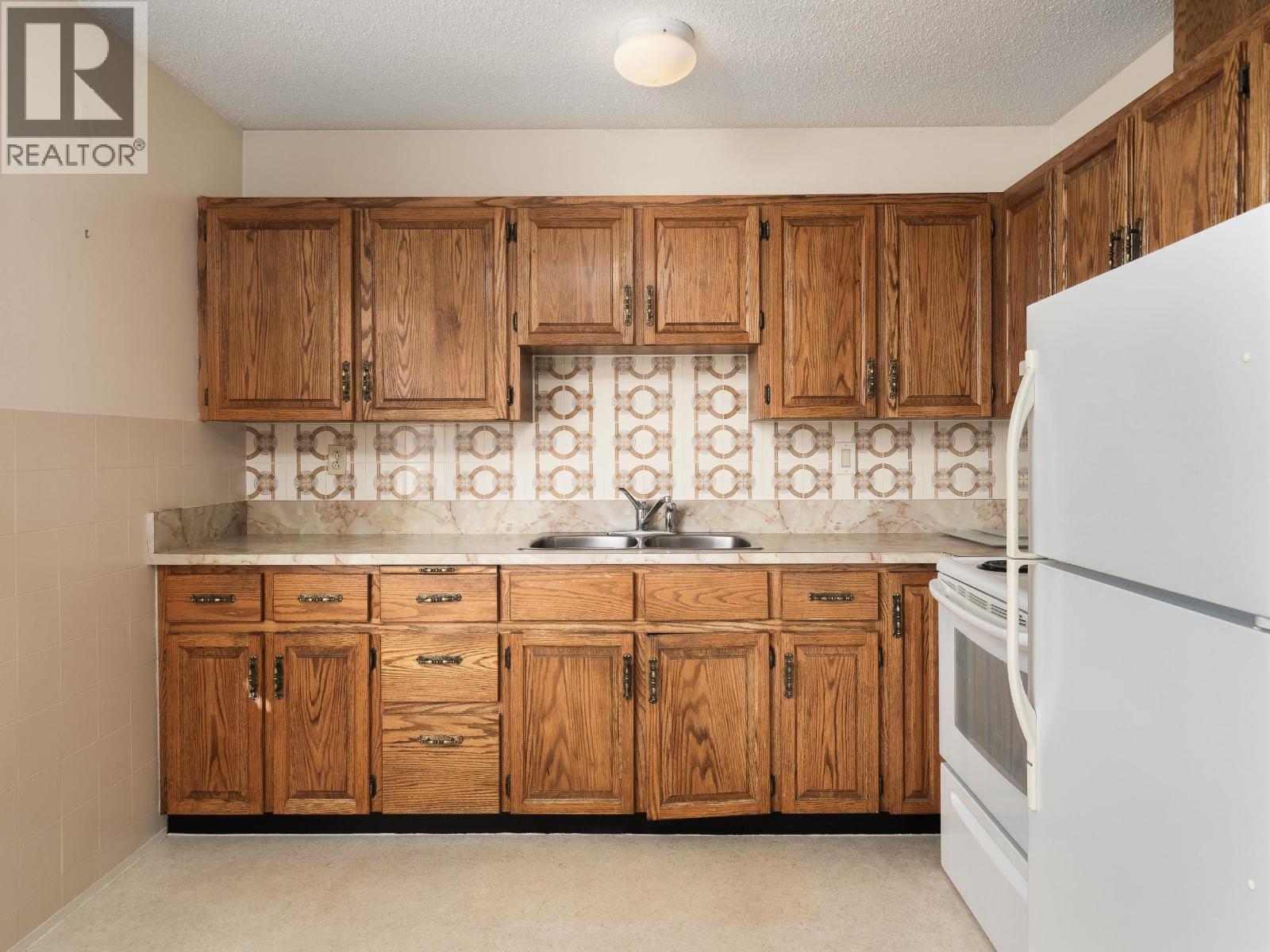 386 E Central Street, Prince George, BC - Indoor Photo Showing Kitchen With Double Sink