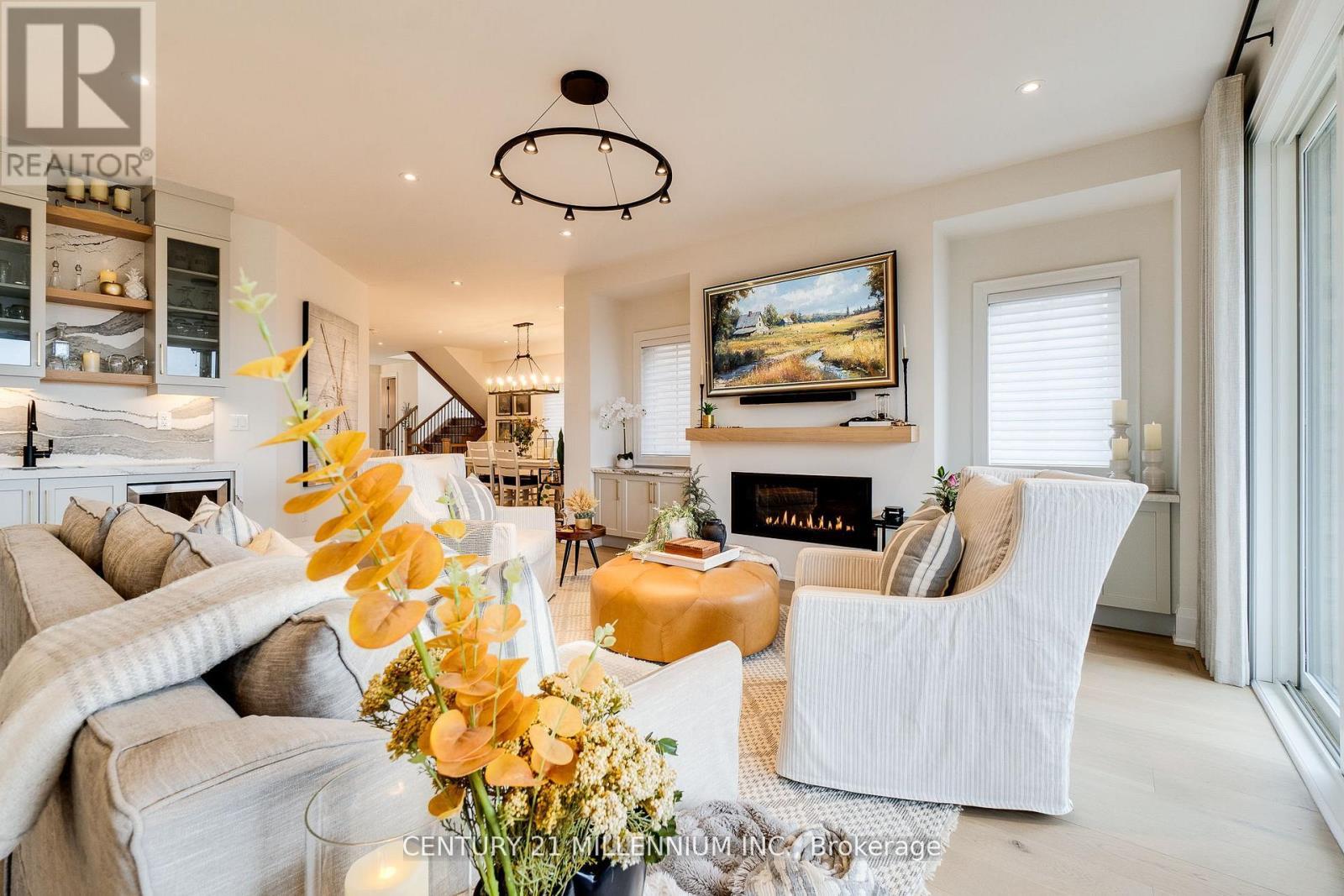 1956 Don White Court, Oshawa, ON - Indoor Photo Showing Living Room With Fireplace