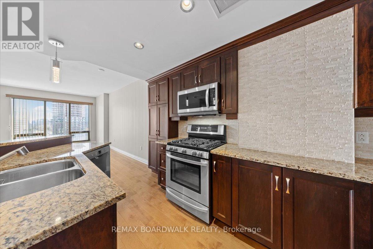 1003 - 90 George Street, Ottawa, ON - Indoor Photo Showing Kitchen With Double Sink