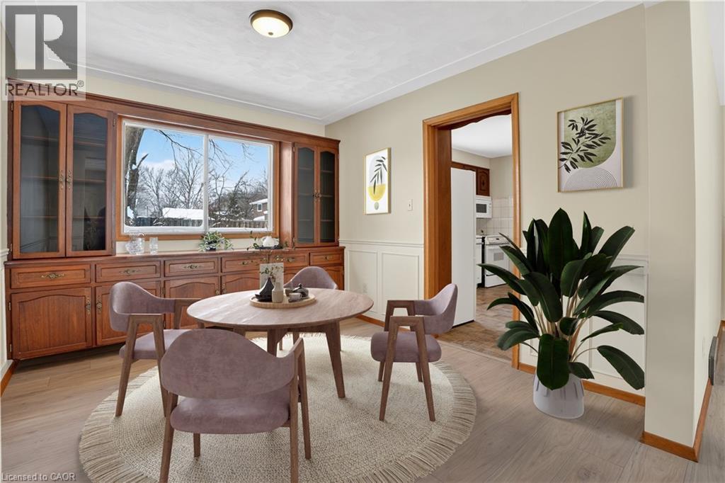 Virtually Staged - 384 Dunvegan Drive, Waterloo, ON - Indoor Photo Showing Dining Room