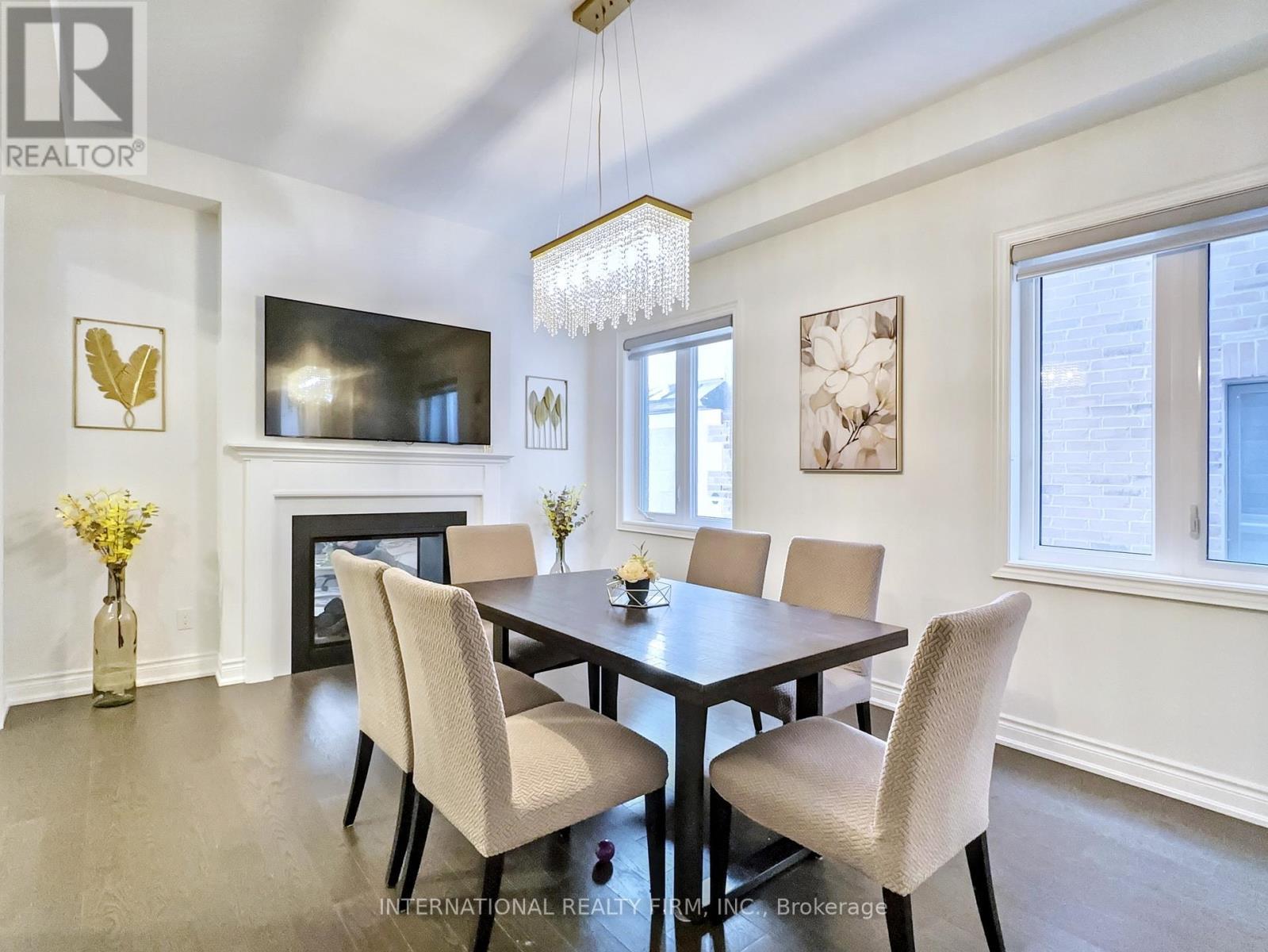 150 Cannes Avenue, Vaughan, ON - Indoor Photo Showing Dining Room With Fireplace