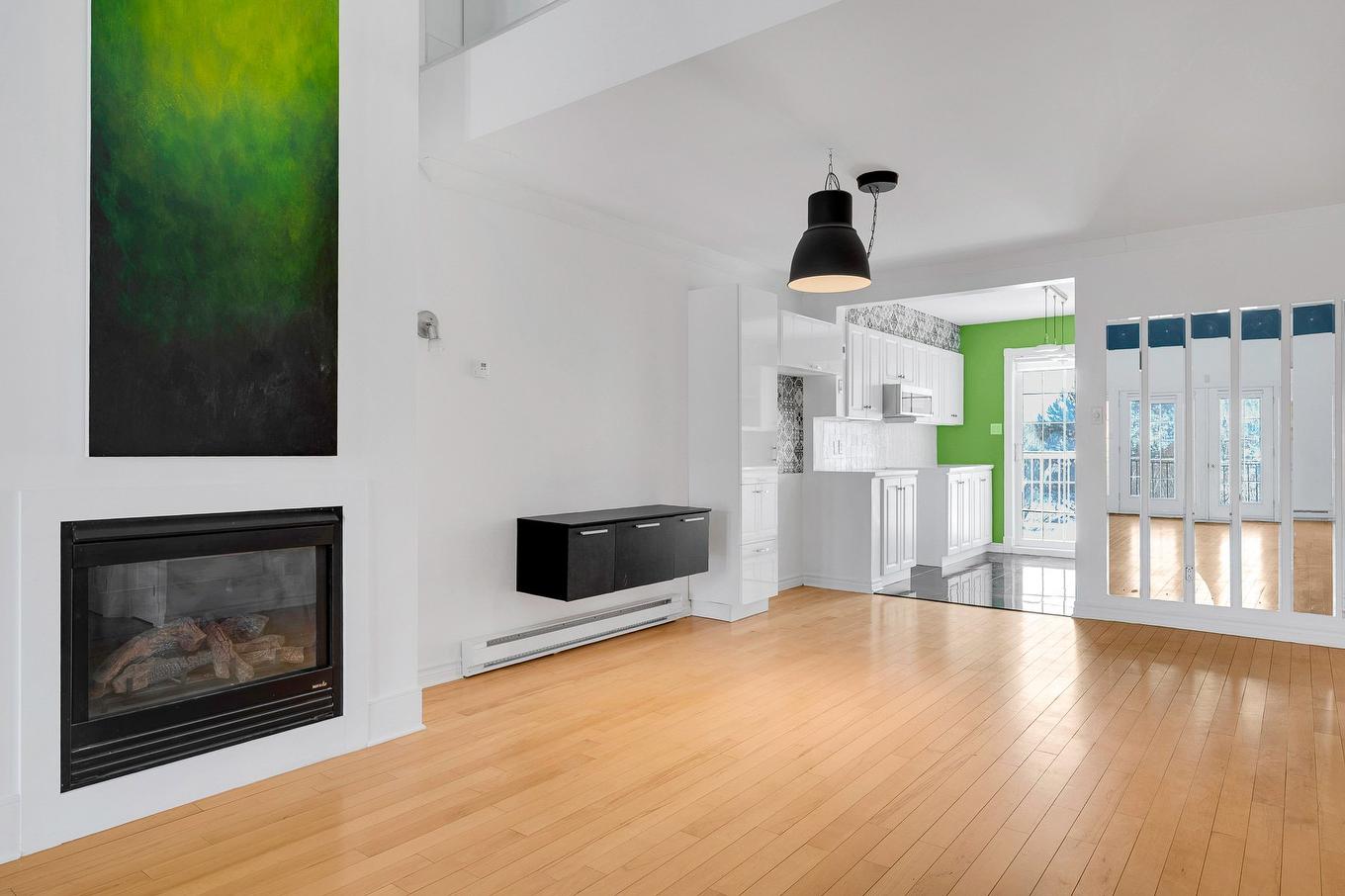 Living room - 7-450 Allée Des Cimes, Mont-Tremblant, QC - Indoor Photo Showing Living Room With Fireplace