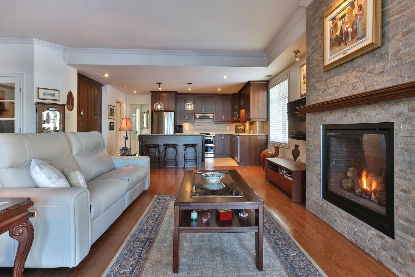 Overall view - 101-25 Rue St-Hubert, Saint-Jean-Sur-Richelieu, QC - Indoor Photo Showing Living Room With Fireplace