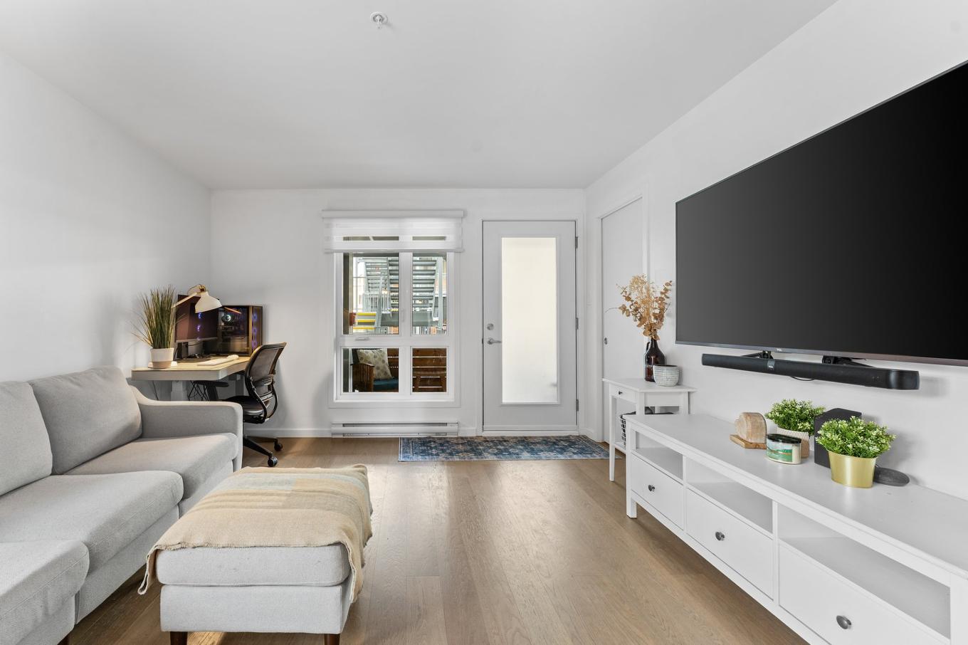 Living room - 202-594 Rue Nicolet, Montréal (Mercier/Hochelaga-Maisonneuve), QC - Indoor Photo Showing Living Room