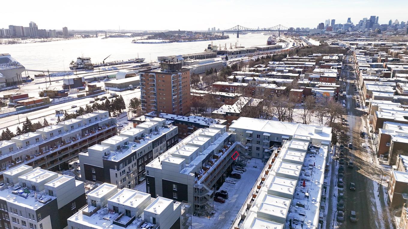 Aerial photo - 202-594 Rue Nicolet, Montréal (Mercier/Hochelaga-Maisonneuve), QC - Outdoor With View