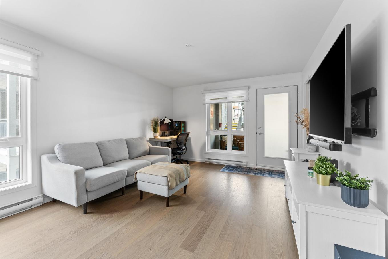 Living room - 202-594 Rue Nicolet, Montréal (Mercier/Hochelaga-Maisonneuve), QC - Indoor Photo Showing Living Room