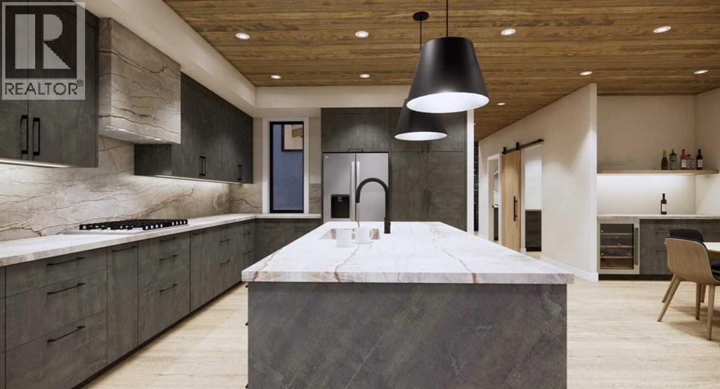 219B Three Sisters Drive, Canmore, AB - Indoor Photo Showing Kitchen With Upgraded Kitchen