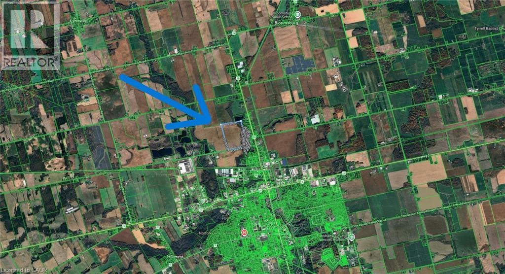 Aerial overview of property's location - Pt Lt 1-2 14Th Street W, Simcoe, ON