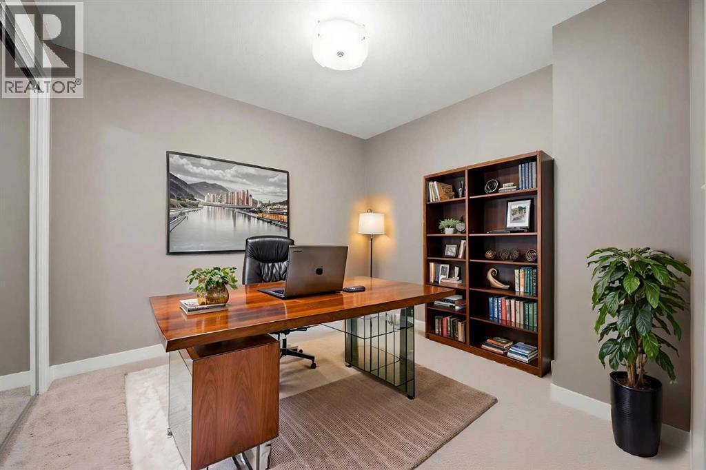 Second room virtually staged - 2118, 11 Mahogany Row Se, Calgary, AB - Indoor Photo Showing Office