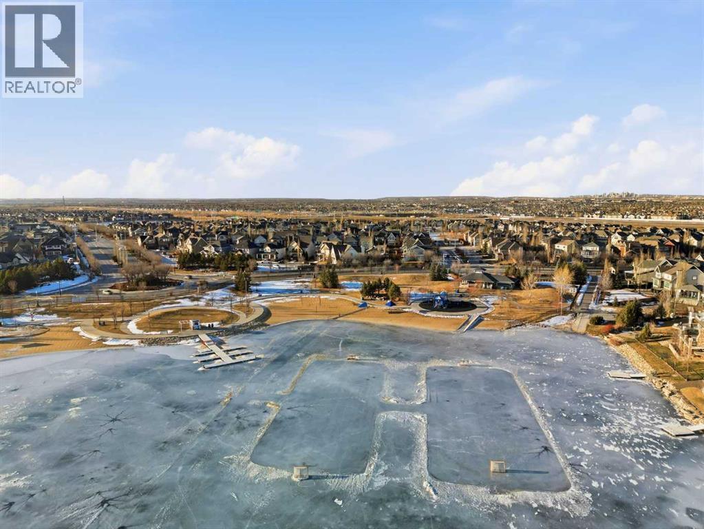 Mahogany Lake, great for picnics, beach time and skating - 2118, 11 Mahogany Row Se, Calgary, AB - Outdoor With View