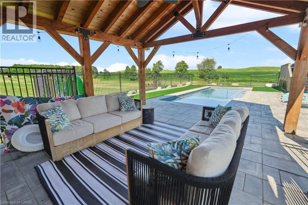 151116 12Th Line, East Garafraxa, ON - Outdoor With In Ground Pool With Deck Patio Veranda