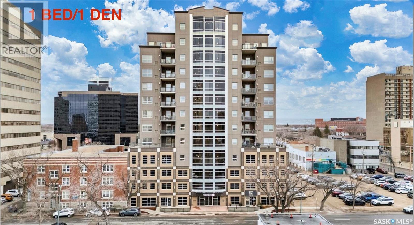 602 2055 Rose Street, Regina, SK - Outdoor With Balcony With Facade