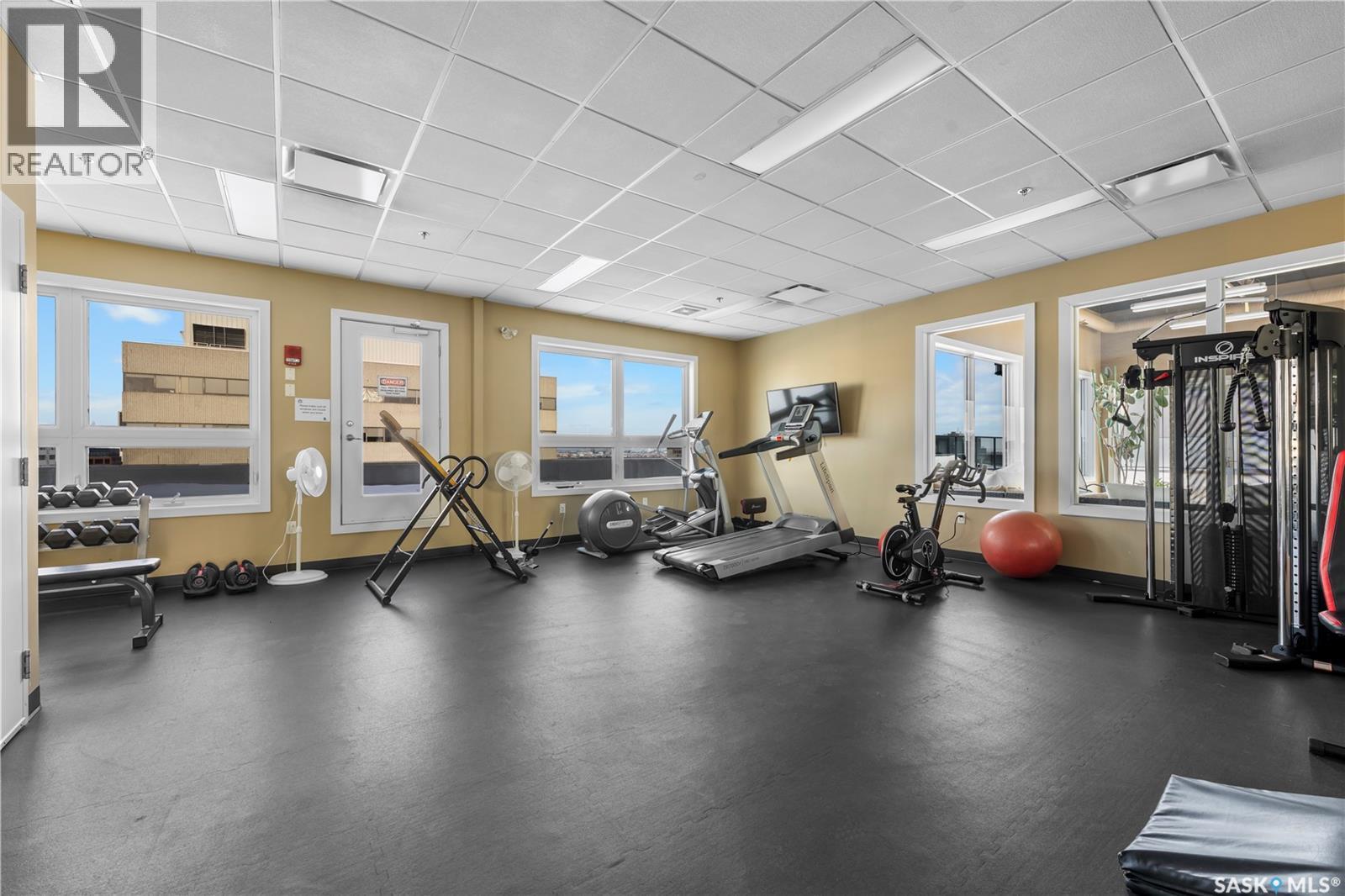 602 2055 Rose Street, Regina, SK - Indoor Photo Showing Gym Room
