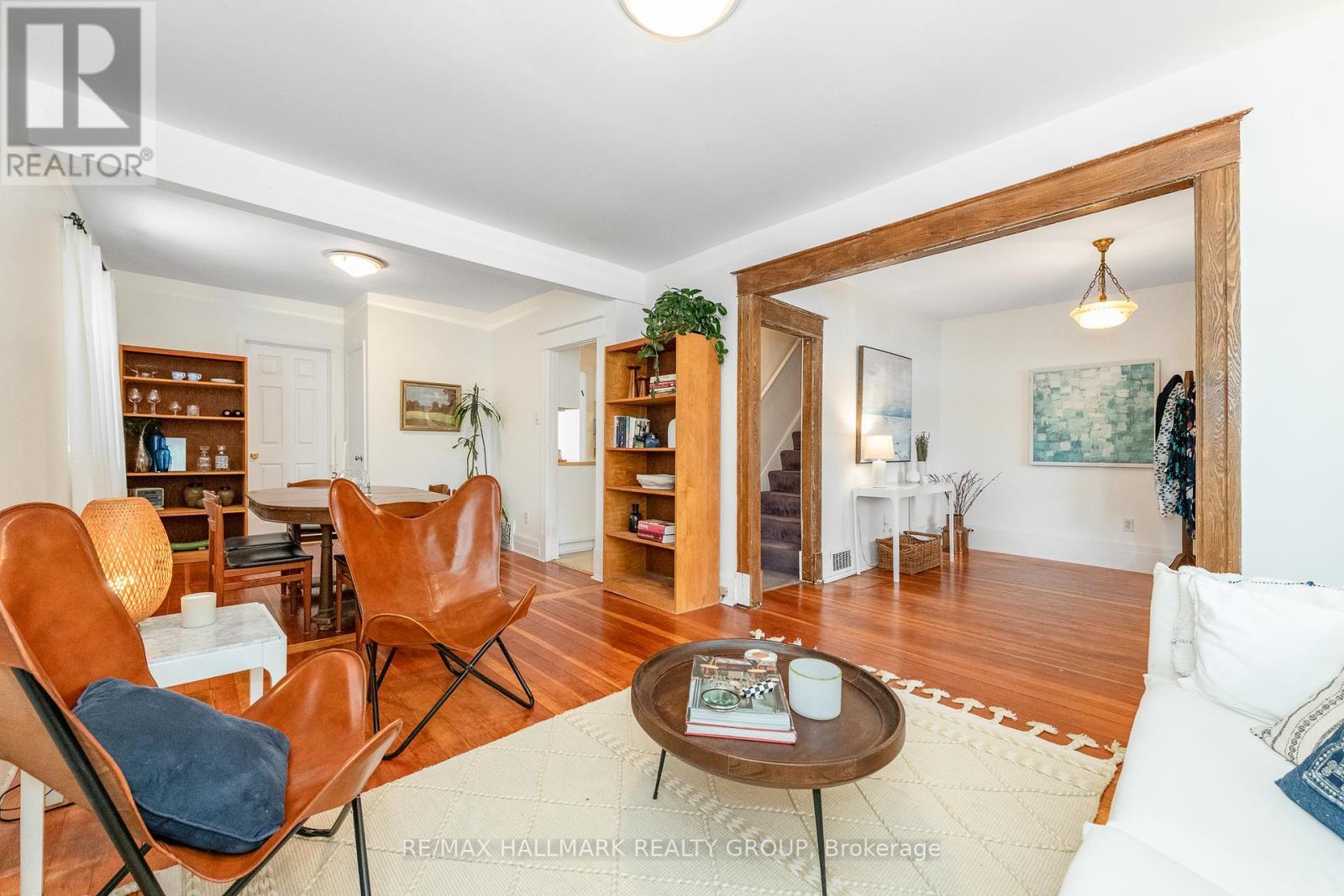 Living Room - View into Foyer/Mudroom - 55 Smirle Avenue, Ottawa, ON - Indoor Photo Showing Living Room