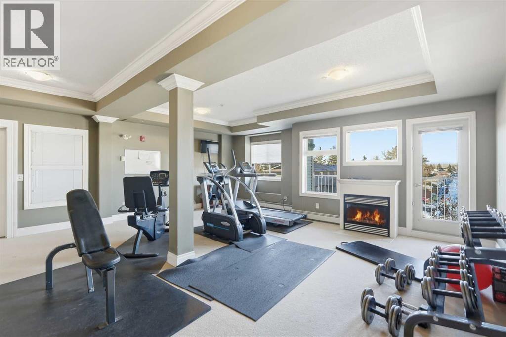 203, 11170 30 Street Sw, Calgary, AB - Indoor Photo Showing Gym Room