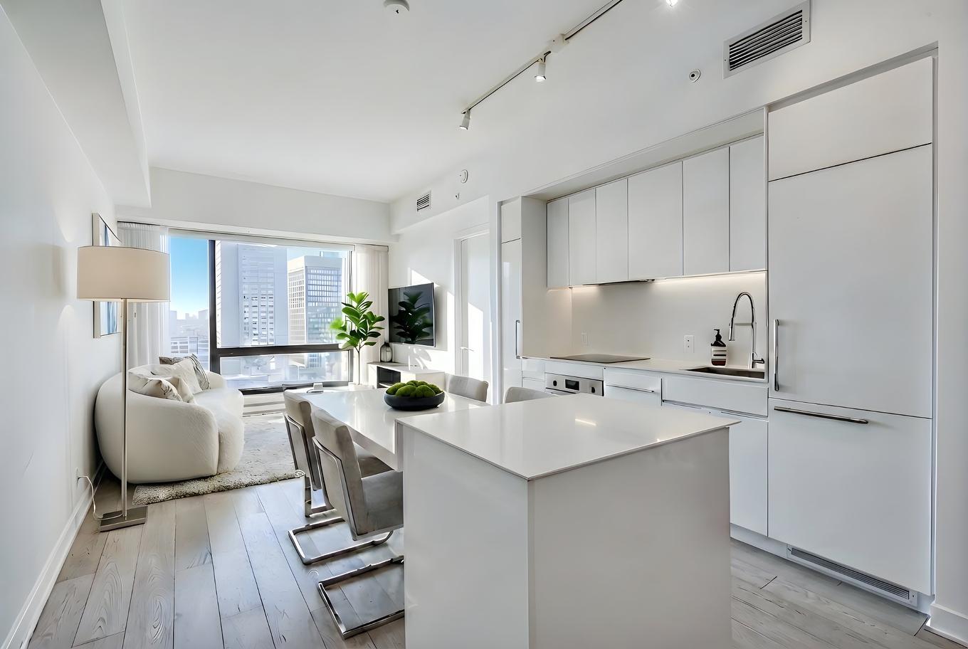 Living room - 1706-1288 Av. Des Canadiens-De-Montréal, Montréal (Ville-Marie), QC - Indoor Photo Showing Living Room