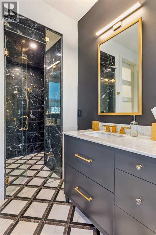 ZERO THRESHOLD SHOWER WITH STEAM - 3813 1A Street Sw, Calgary, AB - Indoor Photo Showing Bathroom