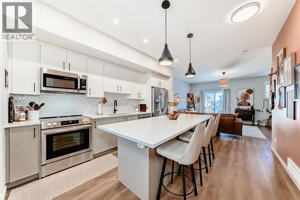 646 Copperstone Manor Se, Calgary, AB - Indoor Photo Showing Kitchen With Stainless Steel Kitchen With Upgraded Kitchen