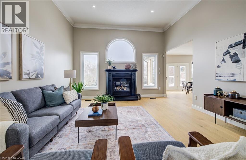 31 Fall Harvest Drive, Kitchener, ON - Indoor Photo Showing Living Room With Fireplace
