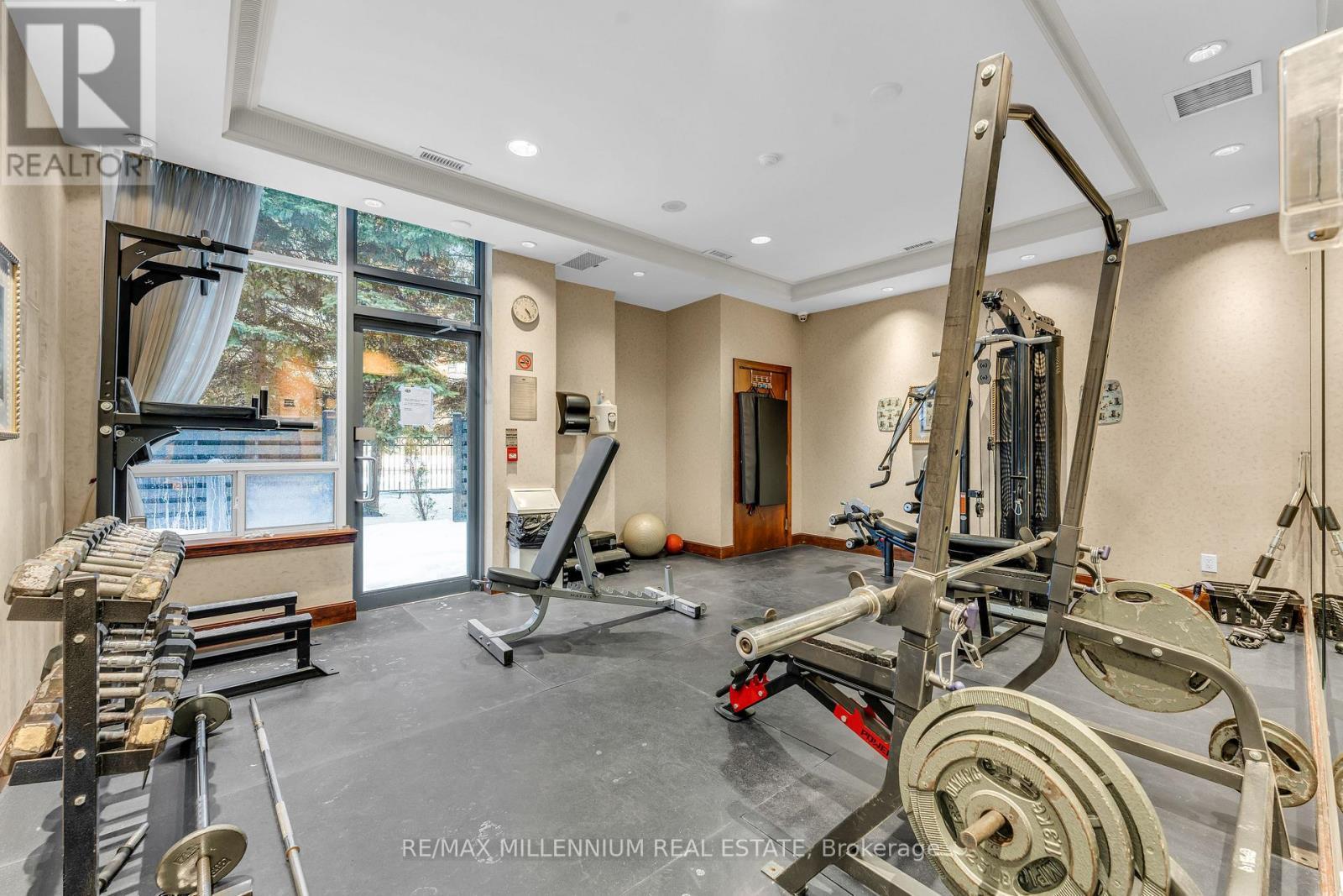 2302 - 35 Finch Avenue, Toronto, ON - Indoor Photo Showing Gym Room