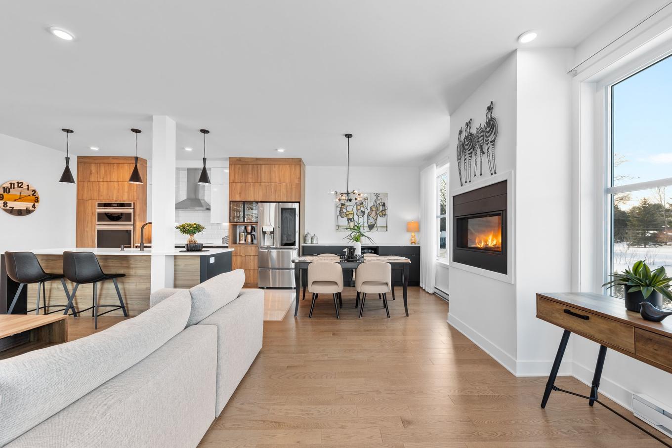 Vue d'ensemble - 201-180 34E Rue O., Venise-En-Québec, QC - Indoor With Fireplace